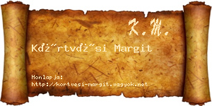 Körtvési Margit névjegykártya