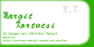 margit kortvesi business card
