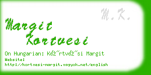 margit kortvesi business card